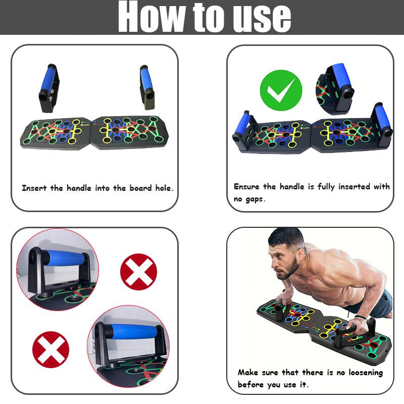 5-In-1 Push-Up Board, 1 Set Home Push-Up Training Board, Chest Muscle Abdominal Muscle Training Equipment for Men & Women, Strength Training Equipment, Portable Home Gym System, Suitable for Users of All Body Types, Gifts for Fitness Enthusiasts