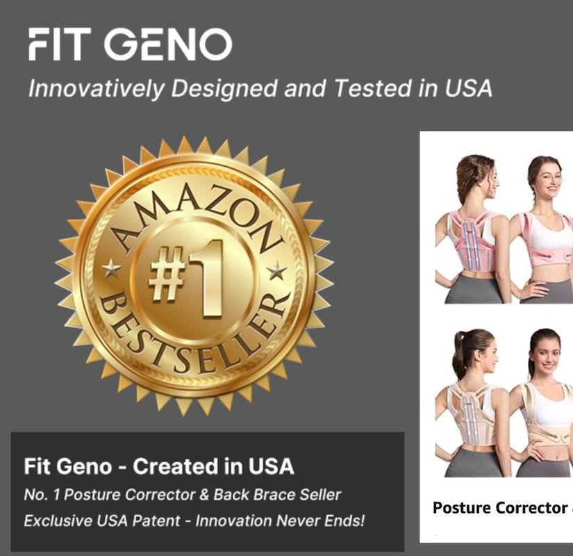 Fit Geno Posture Corrector Improves Posture, Relief Body, Reduces Hunchback, and Offers Comfortable Support. Perfect for Sports, Outdoor Activities, and Gifts. Healthcare for Man and Woman