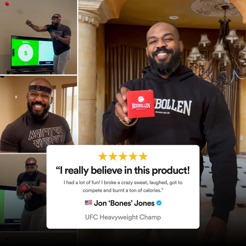 Boxbollen Original with App, Used by Celebrities - MMA Gear Boxing Ball - Boxing Reflex Ball with Adjustable Strap