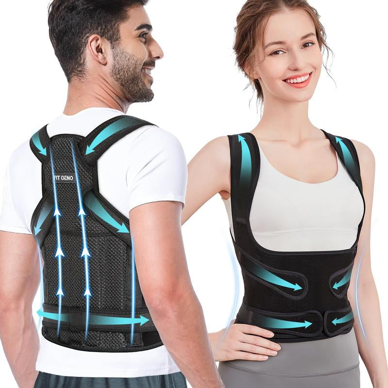 Fit Geno Posture Corrector Improves Posture, Relief Body, Reduces Hunchback, and Offers Comfortable Support. Perfect for Sports, Outdoor Activities, and Gifts. Healthcare for Man and Woman