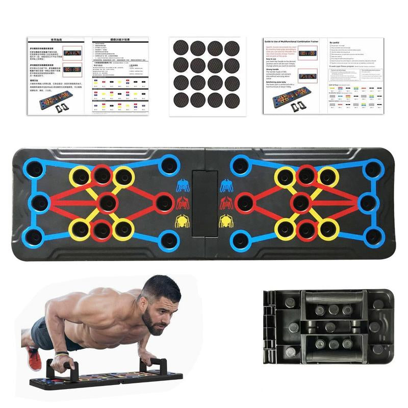 Muscle Exercise Push-Up Board, Portable Foldable Push-Up Bar, Household Exercise Tool, Portable Exercise Machine, Push-Up Training Stand for Home, Gym, Workout, at Home Gym Equipment