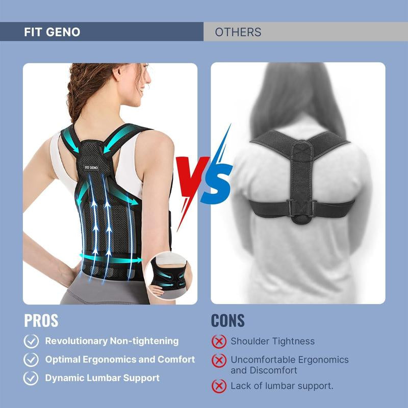 Fit Geno Posture Corrector Improves Posture, Relief Body, Reduces Hunchback, and Offers Comfortable Support. Perfect for Sports, Outdoor Activities, and Gifts. Healthcare for Man and Woman
