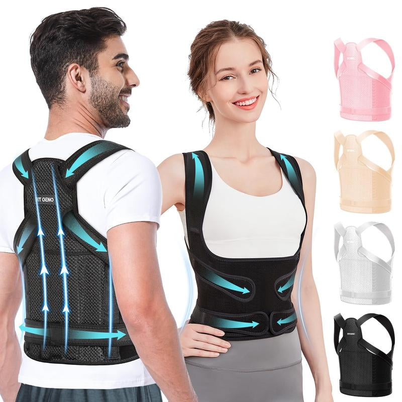 Fit Geno Posture Corrector Improves Posture, Relief Body, Reduces Hunchback, and Offers Comfortable Support. Perfect for Sports, Outdoor Activities, and Gifts. Healthcare for Man and Woman
