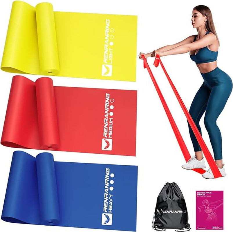 Resistance Bands for Workout: Exercise Bands for Physical Therapy, Stretching, Recovery, Pilates, Rehab, Strength Training, and Yoga