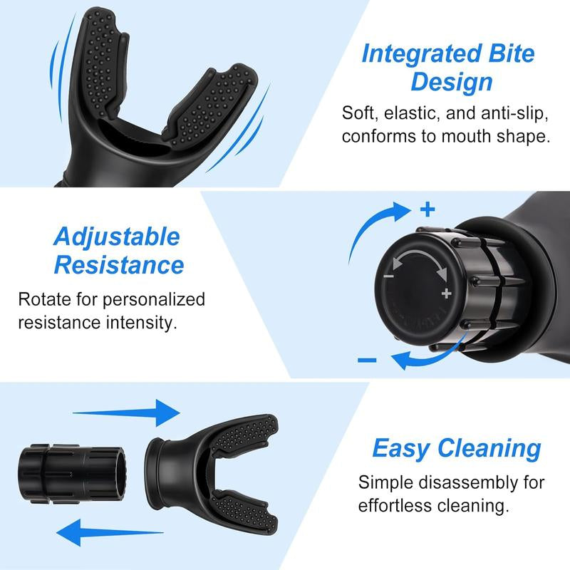 Portable Breathing Trainer with Adjustable Resistance Settings for Enhanced Strength and Endurance, Exercise Trainer - Lightweight, Easy to Clean